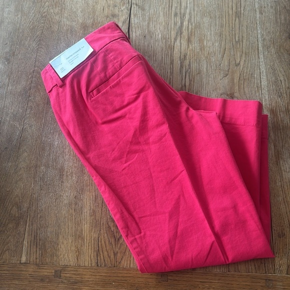 Loft Cropped Marisa Pants Coral Size 00 Petite - Picture 2 of 6